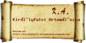 Királyfalvi Artemíszia névjegykártya